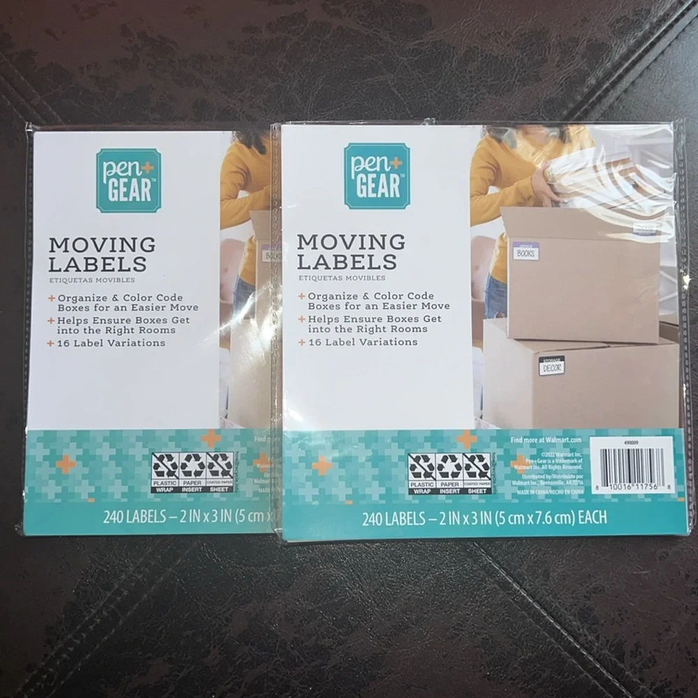 Moving Labels - 240 labels - 2” x 3” (5cm x 7.6cm) each